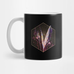 Pine Pink Floral Rainbow Mosaic Mug